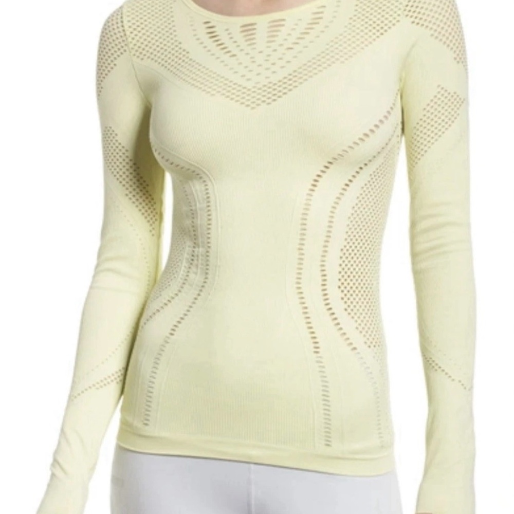 Alo Yoga Lark Perforated Long Sleeve Top Size XS Knit Athletic wear Performance